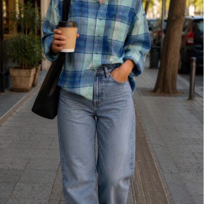 شومیز چهارخانه سرو