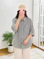 شومیز راه راه تک جیب