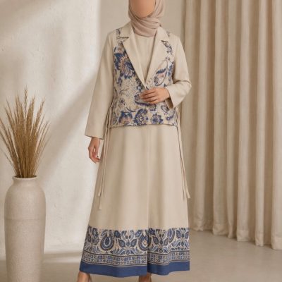 ست کت+سارافون بلند طرحدار لینن(5492)