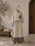 ست شومیز دامن جیب طرحدار شانتون(5619)