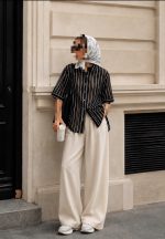 شومیز راه راه شیشه ای