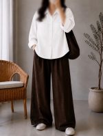شومیز کتان پایین هلال