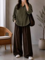 شومیز کتان پایین هلال