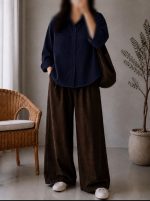 شومیز کتان پایین هلال