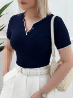 کراپ یقه نواری