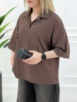 تیشرت یقه‌دار مژگان