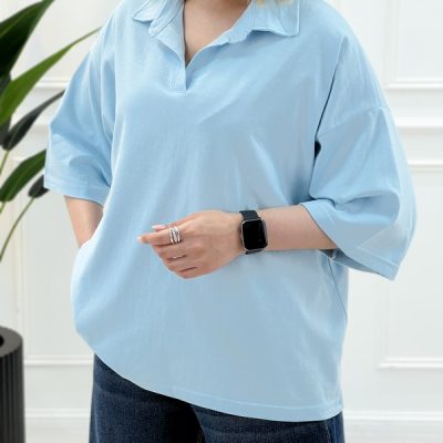 تیشرت یقه‌دار مژگان
