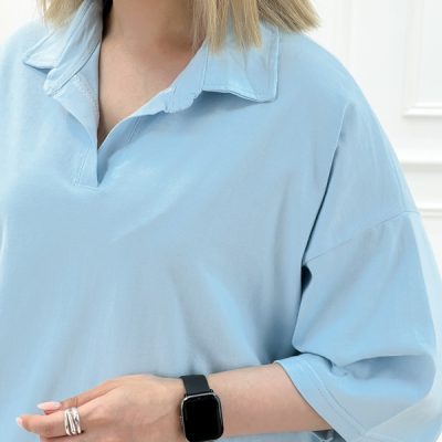 تیشرت یقه‌دار مژگان