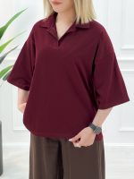 تیشرت یقه‌دار مژگان