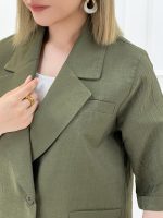 کراپ کت یقه انگلیسی