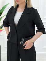 کراپ کت یقه انگلیسی