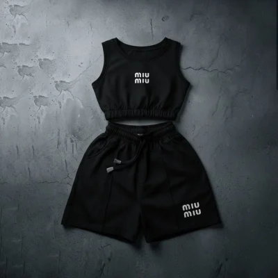 ست تاپ شورتک miu miu