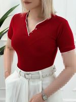 کراپ یقه نواری
