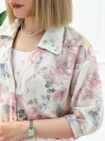 شومیز جلوگره آبرنگی