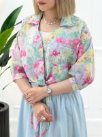 شومیز جلوگره آبرنگی