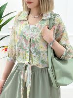 شومیز جلوگره آبرنگی