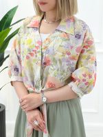 شومیز جلوگره آبرنگی