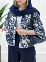 شومیز گلدار پشت پیله نورسا