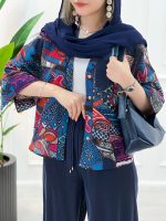 شومیز گلدار پشت پیله نورسا