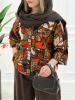 شومیز گلدار پشت پیله نورسا