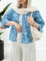 شومیز گلدار پشت پیله نورسا