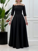 ماکسی مجلسی زنانه سرشانه زنجیری