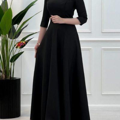 ماکسی مجلسی زنانه سرشانه زنجیری