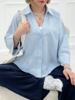 شومیز مانتویی یقه هفت