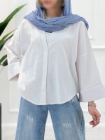 شومیز مانتویی یقه هفت