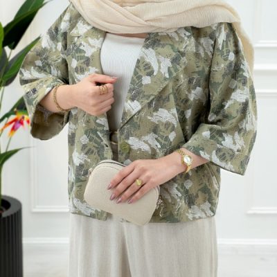 کت کوتاه پنبه ژاکارد زنانه
