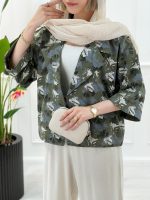 کت کوتاه پنبه ژاکارد زنانه