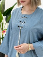 مانتو جلو بسته یقه پرچی