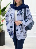 شومیز مانتویی گلدار