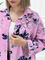 شومیز مانتویی گلدار