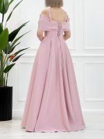 پیراهن ماکسی ساتن یقه پاپیونی