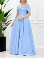 پیراهن ماکسی ساتن یقه پاپیونی
