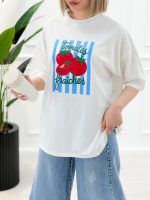 تیشرت لانگ چاپی سارن