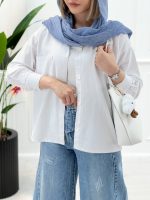شومیز آستین بلند لینن