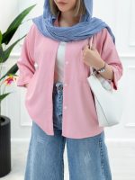 شومیز مانتویی سیلک