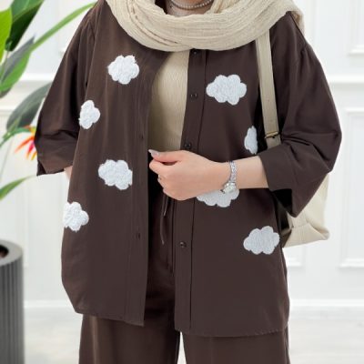 شومیز یقه‌دار ابر