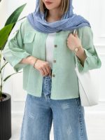 شومیز دو جیب حصیری
