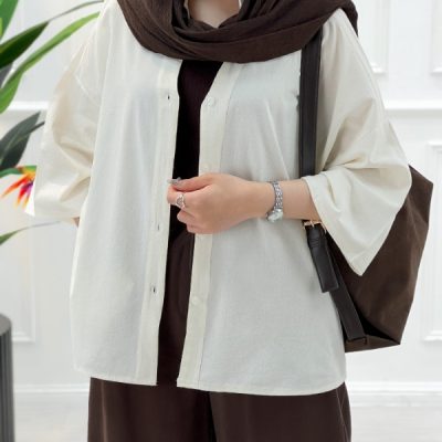 شومیز مانتویی بغل چاک سوگند