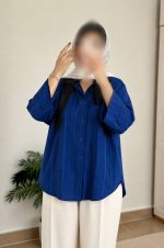 شومیز کوک دوزی تک جیب