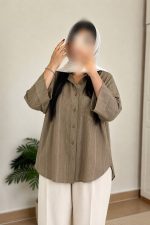 شومیز کوک دوزی تک جیب