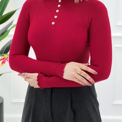 گپ یقه چین جلو دکمه